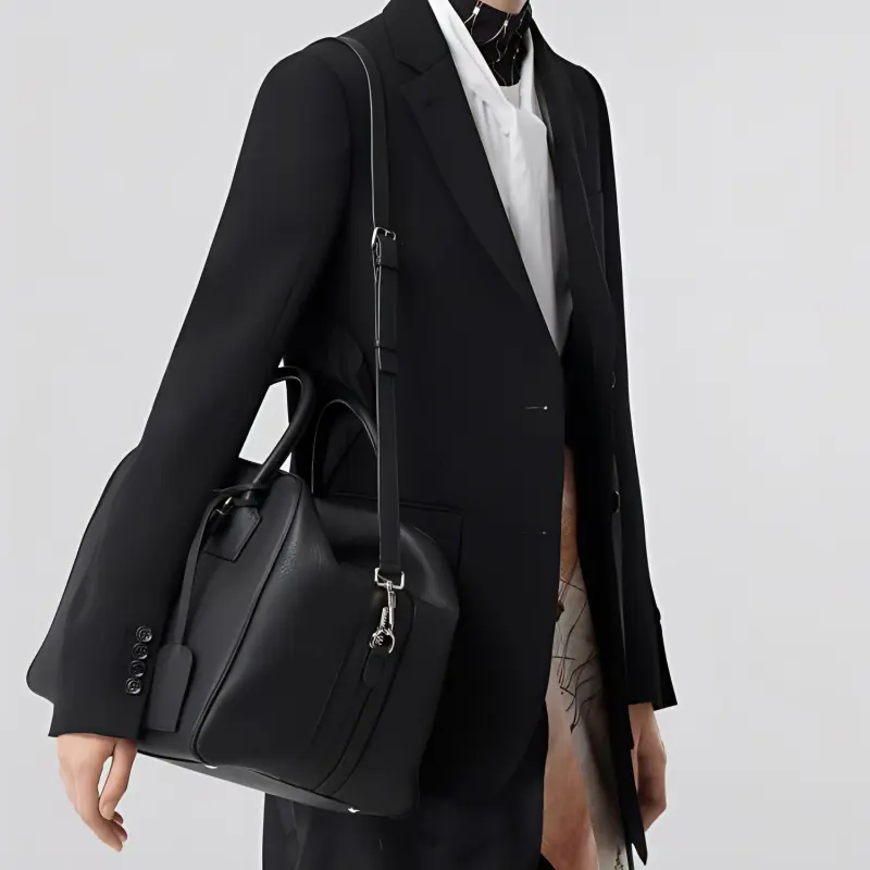 Burberry Cube Calfskin Square Bag, Shoulder Bag, Crossbody Bag, Handbag Medium Size Women's Black-5