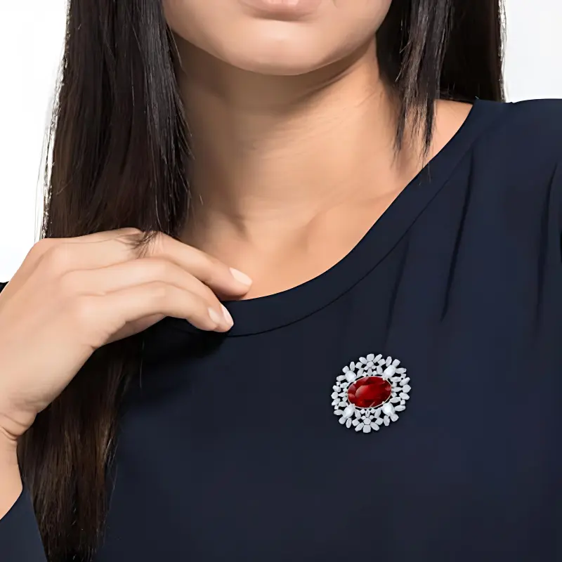Swarovski Louison Brooches Women's Crimson-4