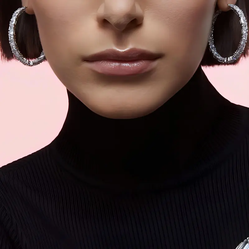 Swarovski Matrix Hoop Earrings-2