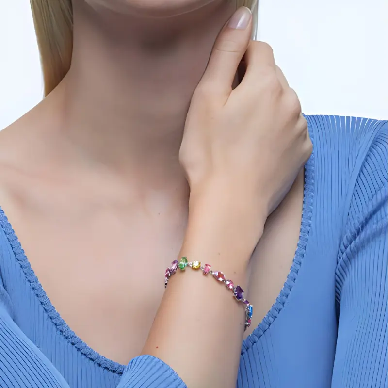 Swarovski Rhodium Plated Bracelets Women's-2