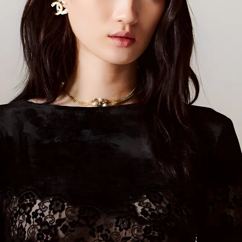 CHANEL Earrings Women's Gold-2