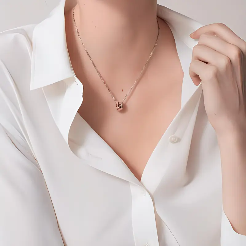 CARTIER LOVE Series 18K White Gold Necklaces Women's-1