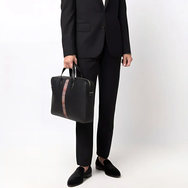 Paul Smith Leather Briefcases Men's Black-4