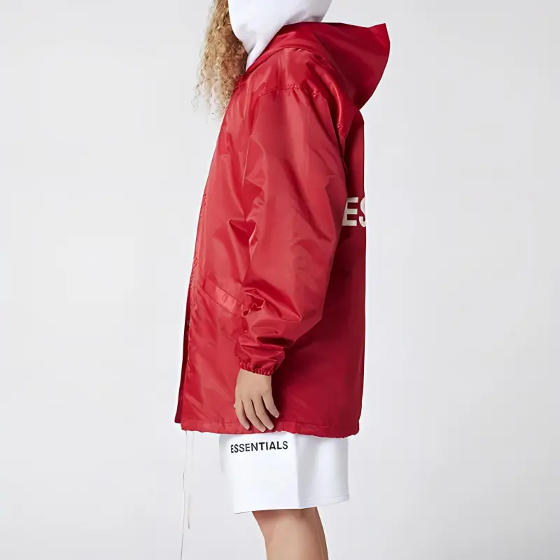 Fear Of God Essentials Graphic Hooded Coach Jacket-3