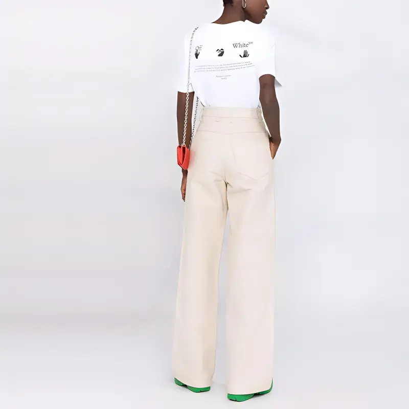 OFF WHITE Women's Mirko Artist Front Regular T Shirt White/Multi-2