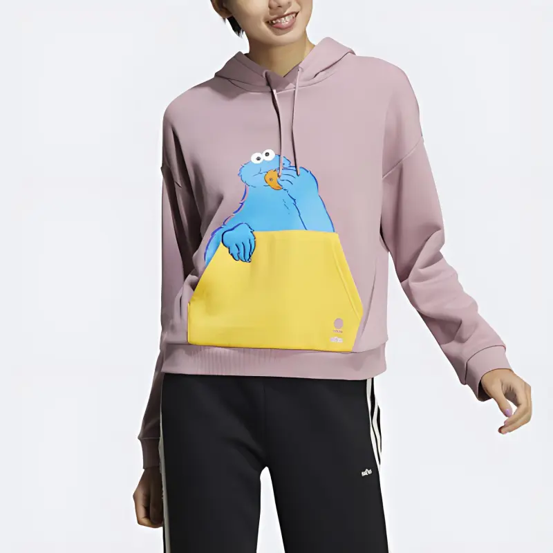 Sesame Street X Adidas Neo Sesame Street Co branded Collection Sweatshirts Women's Pink-1