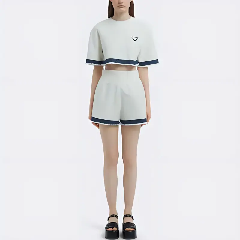 PRADA SS22 Denim Shorts Women's White-1