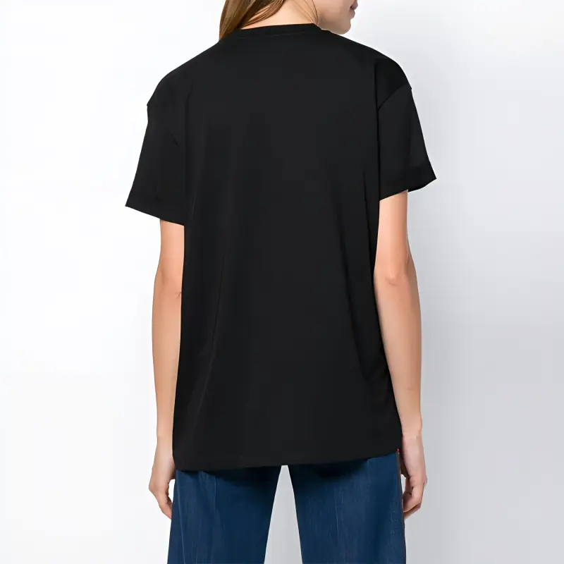 Stella McCartney Star print Faux pearl embellished T shirt-3