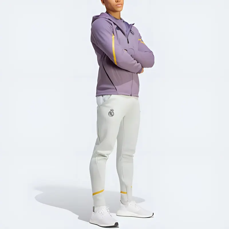 Adidas Real Madrid Knitted Sweatpants Men Gray-3