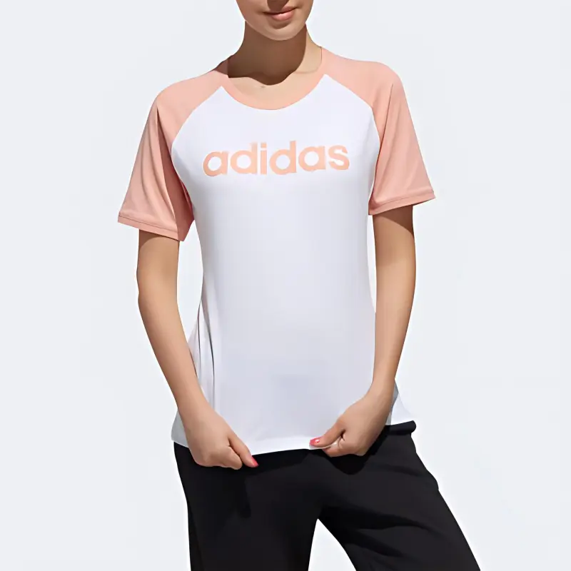 Adidas Neo T Shirts Women's White Pink-2