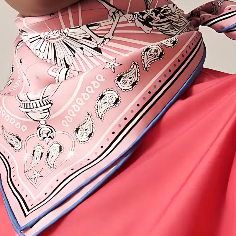 HERMES Silk Scarves Women's Pink-1