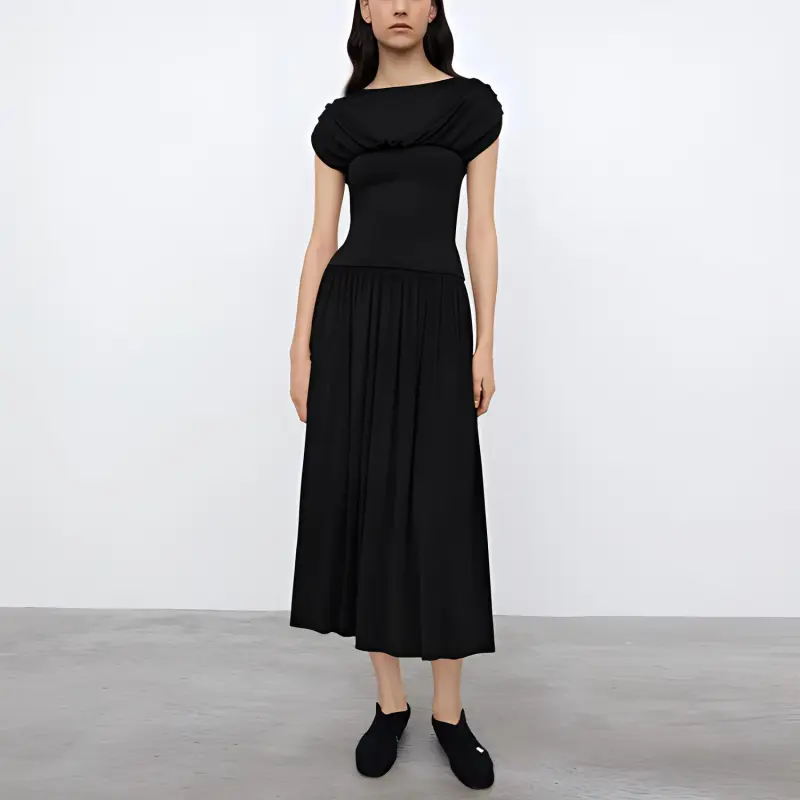 TOTEME Short-Sleeved Dresses Women's Black-1