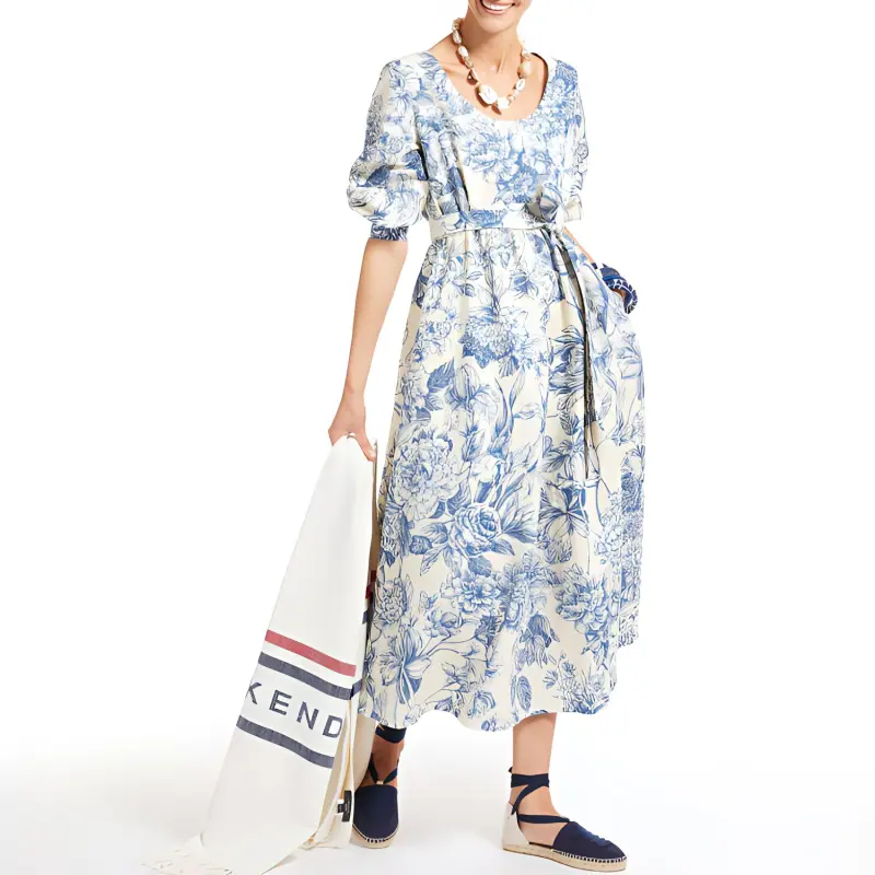 WEEKEND MaxMara Long Sleeved Dress Women's Blue-3