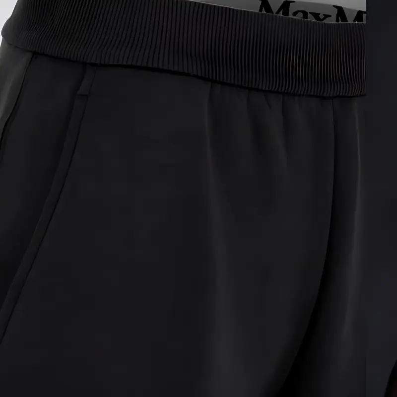 'S MAX MARA Logo Detailed Straight Leg Trousers-2