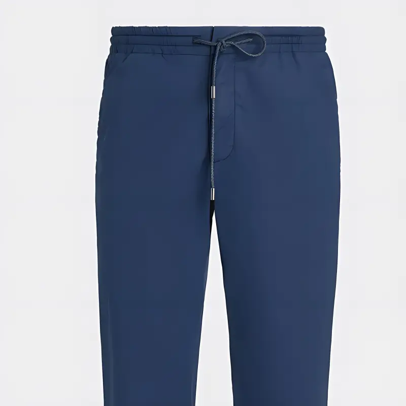 Zzegna Knitted Sweatpants Men Blue-3