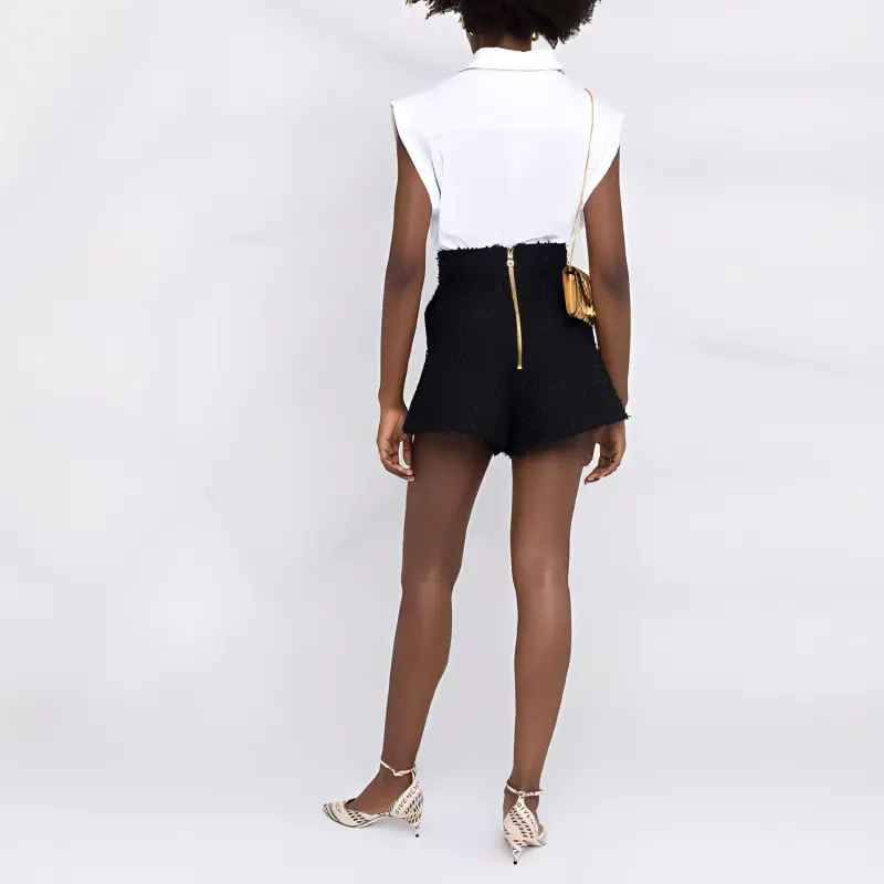 BALMAIN Casual Shorts Women's Black-4