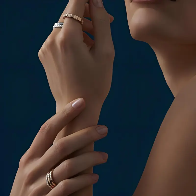 Chopard 18kt Rose Gold Ice Cube Pure Diamond Ring-4