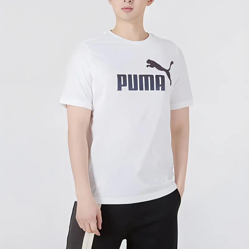 PUMA ESS T Shirts Men White-3