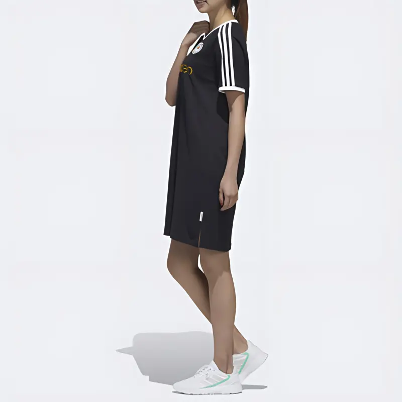 Adidas Neo Short Sleeved Dresses Women's Black-4