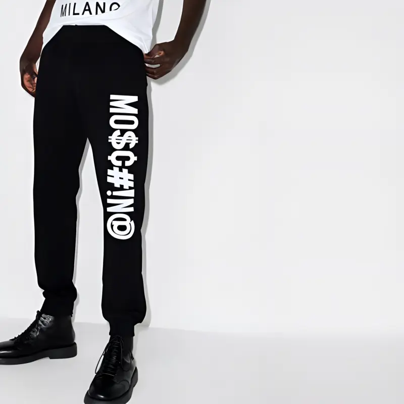 MOSCHINO Knitted Sweatpants Men Black-3