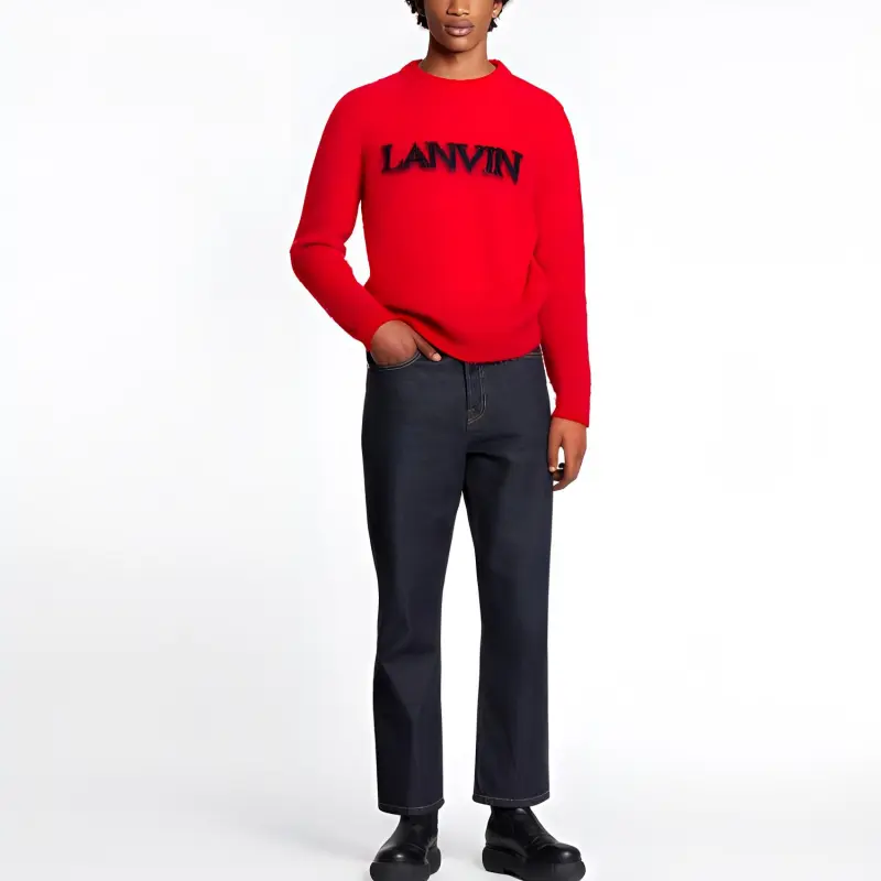 Lanvin Cashmere Sweaters Men Red-1