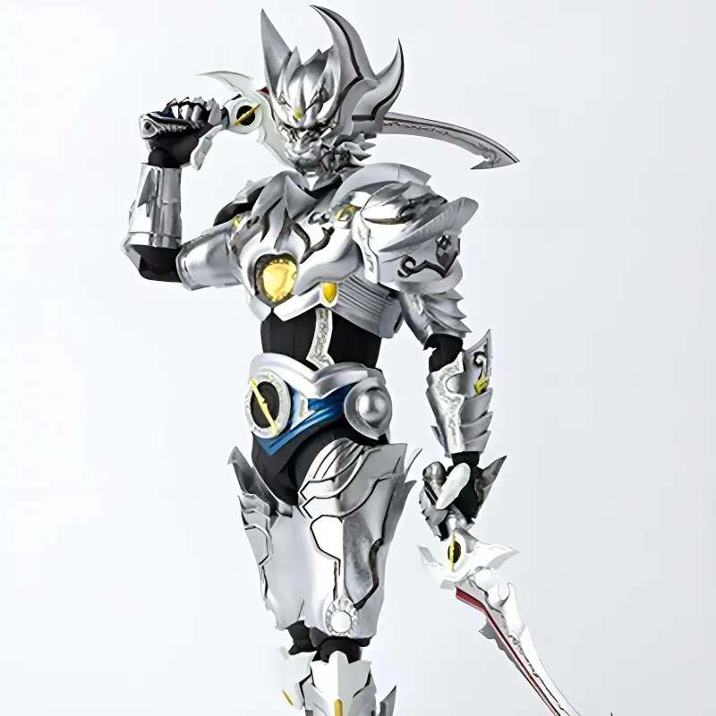 BANDAI S.H. Figuarts Garo  The Beast Flame Engraving Silver Tooth Knight Scale Figures-1