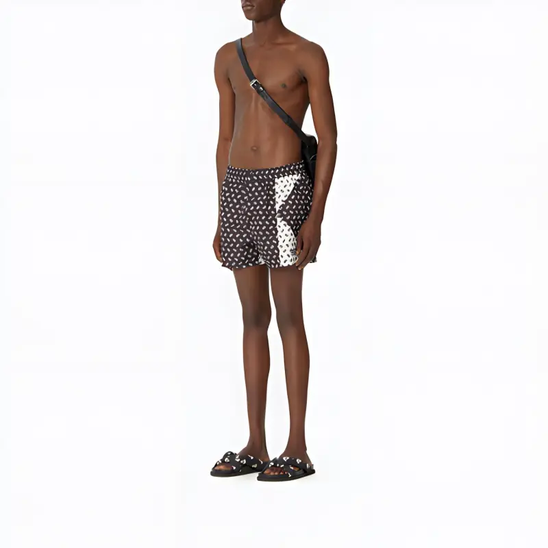 KENZO Swimming Shorts Men Black/White-2