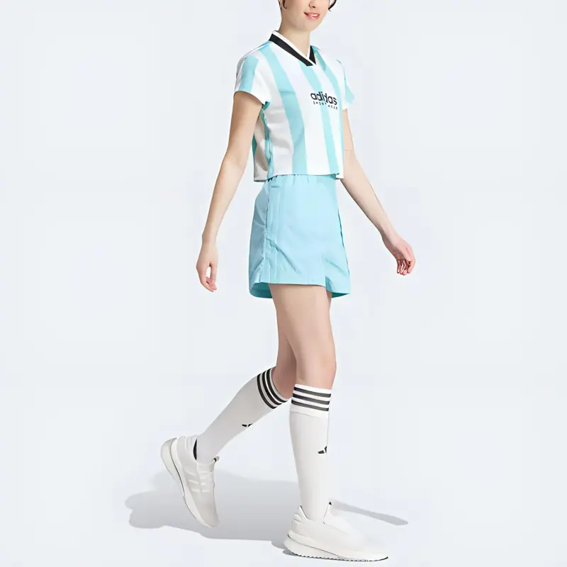 Adidas Free Shipping With AdiClub Tiro Colorblock Crop Tee-2