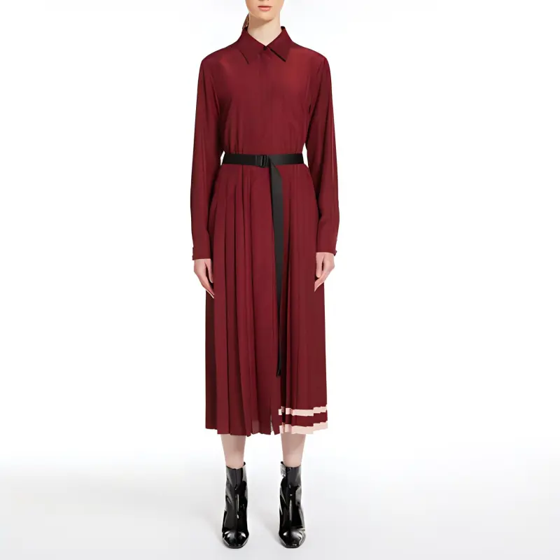 MaxMara Long Sleeved Dress Women's Red-1