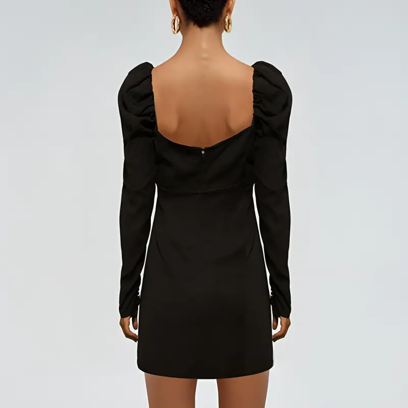 Self portrait Long Sleeved Dresses Women's Black-3