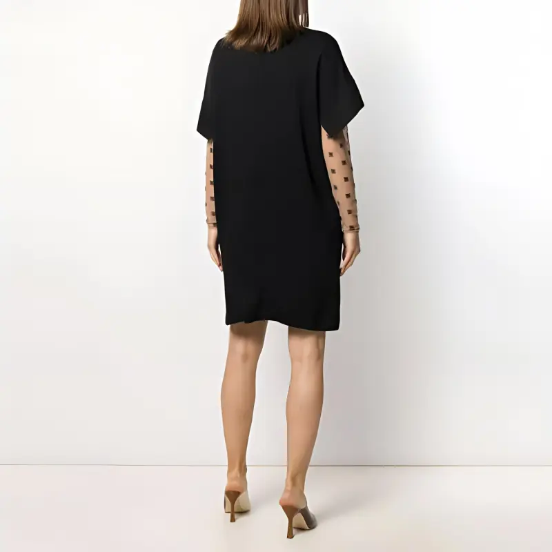 FENDI Short-Sleeved Dresses Women's Black-3