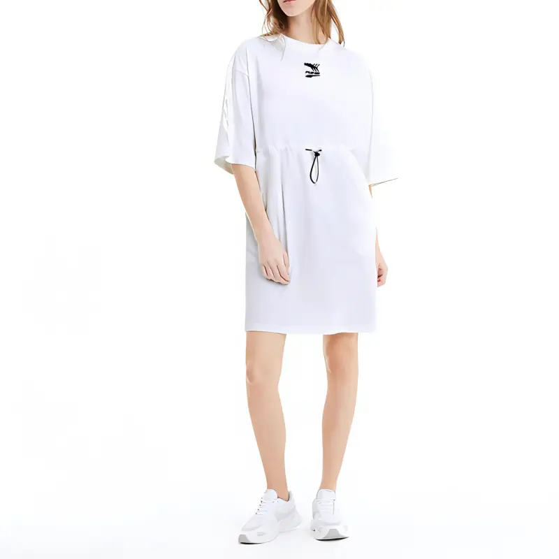 PUMA Short Sleeved Dresses Women's White-2
