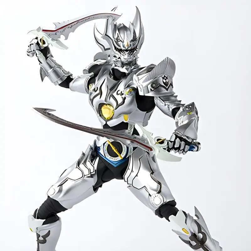 BANDAI S.H. Figuarts Garo  The Beast Flame Engraving Silver Tooth Knight Scale Figures-3