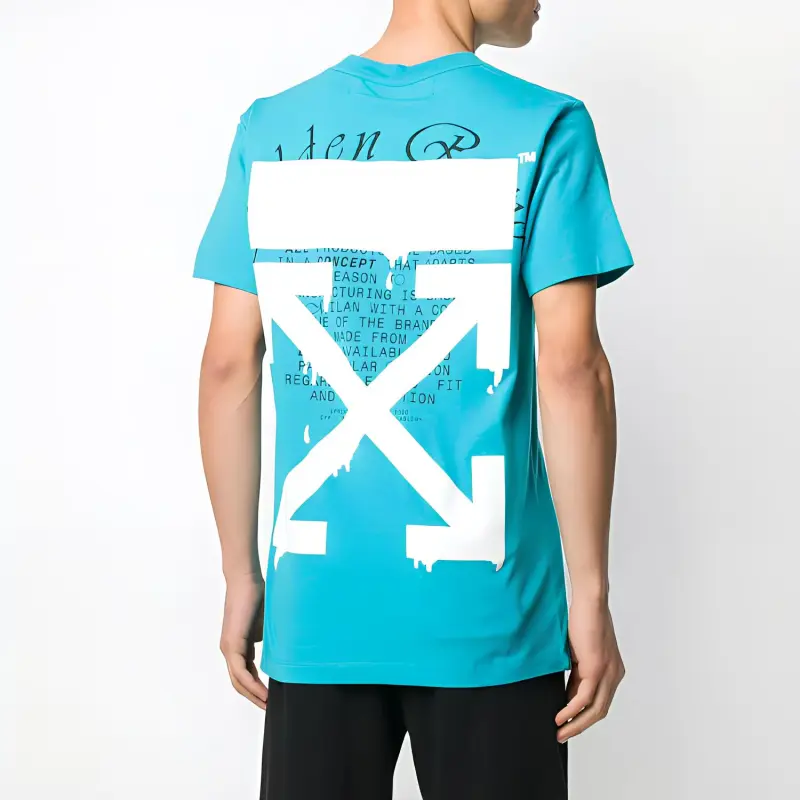 OFF WHITE Ss20 T Shirts Men Blue-3
