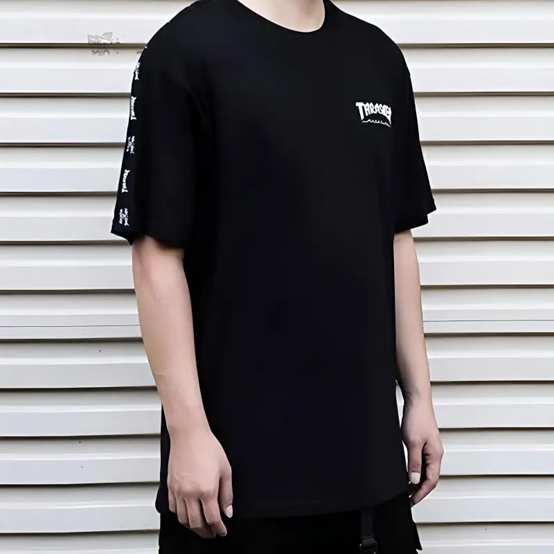 Thrasher Crew Neck Loose Fit Other Short-Sleeved T-Shirt Japan Version Unisex Black-2