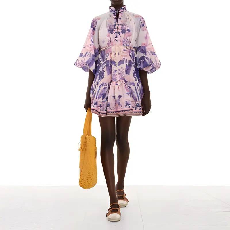 Zimmermann Long-Sleeved Dresses Women's Purple-1