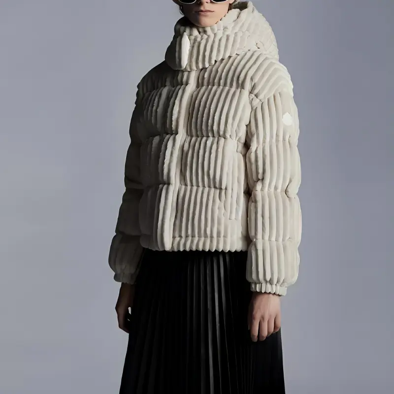 Moncler Down Jacket Women's Ivory White-3