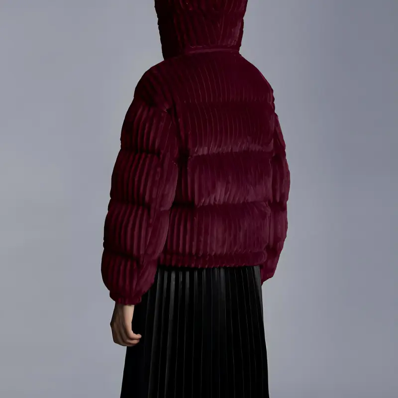 Moncler Daos Cowneck Corduroy Jacket 'Burgundy'-3