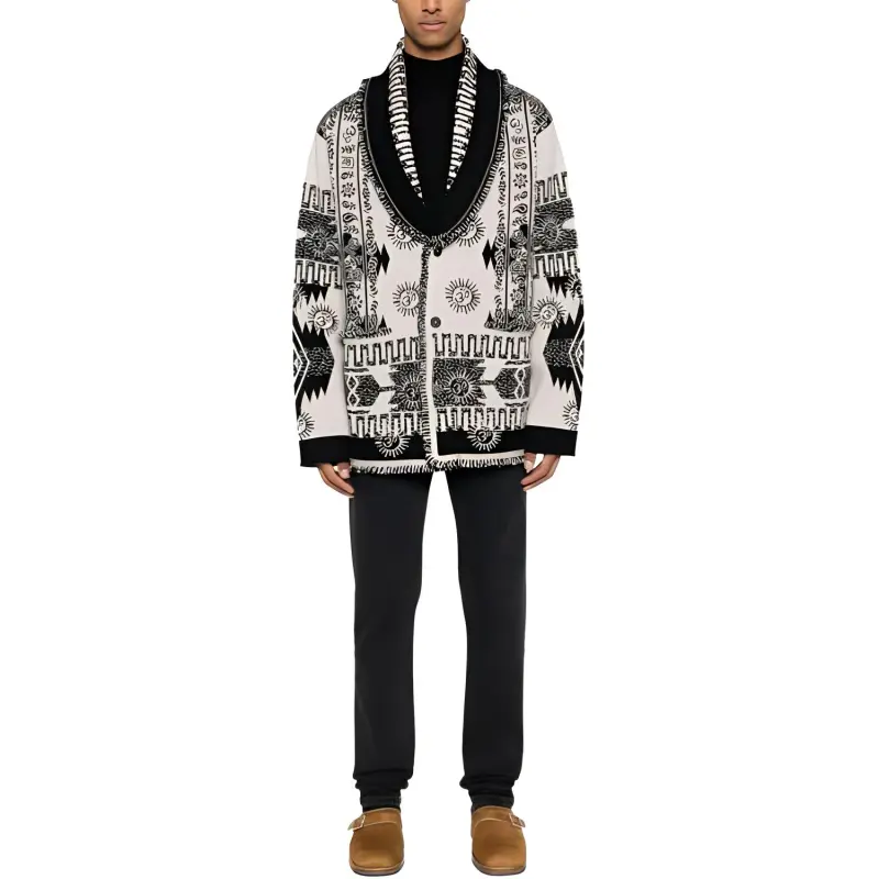 Alanui V-Neck Frayed Edge Cardigan-2