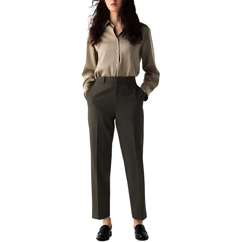UNIQLO Suit Trouser Women's Dark Olive-2