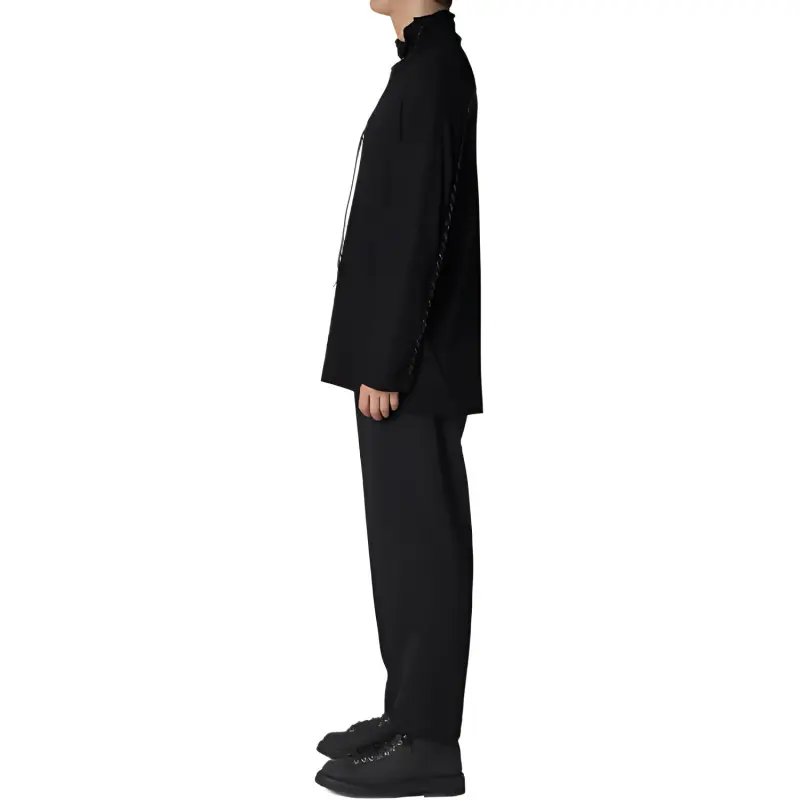 Yohji Yamamoto Whipstitch-Trim Fine Knit Jumper-3