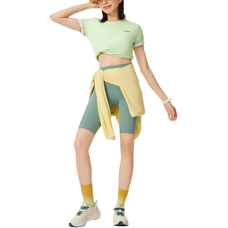LiNing T Shirt Women's Light Lemon Yellow-2