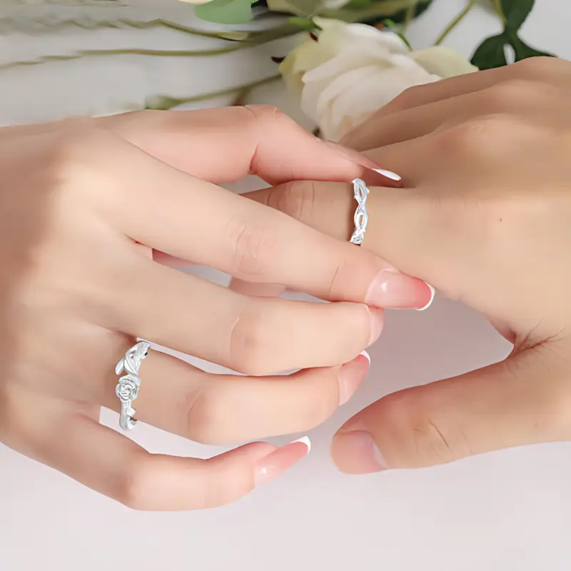 CHINA GOLD S925 Silver Rings Unisex-3
