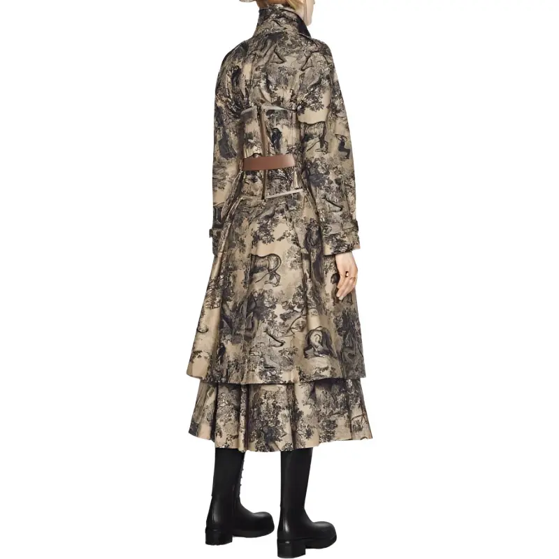 DIOR Trench Coats Women's Yellow-1