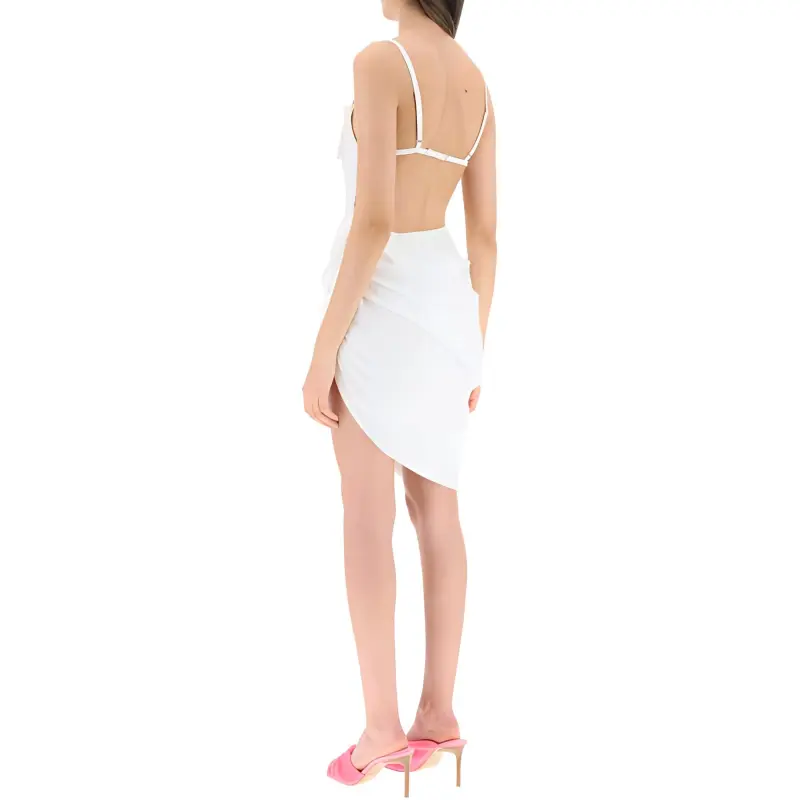 Jacquemus La Robe Saudade Draped Minidress-3