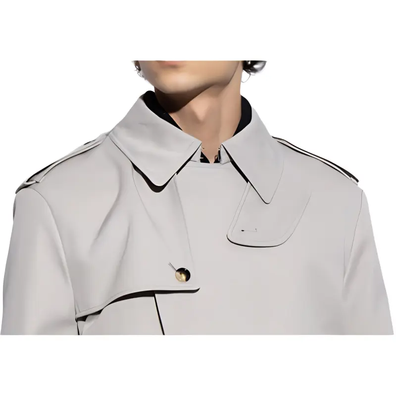Burberry Double Breasted Straight Hem Trench Coat-4