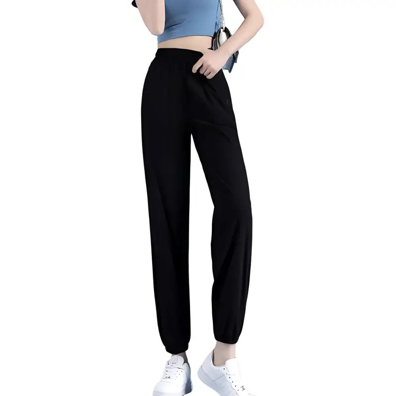 QIAODAN Knitted Sweatpants Women's Black-2