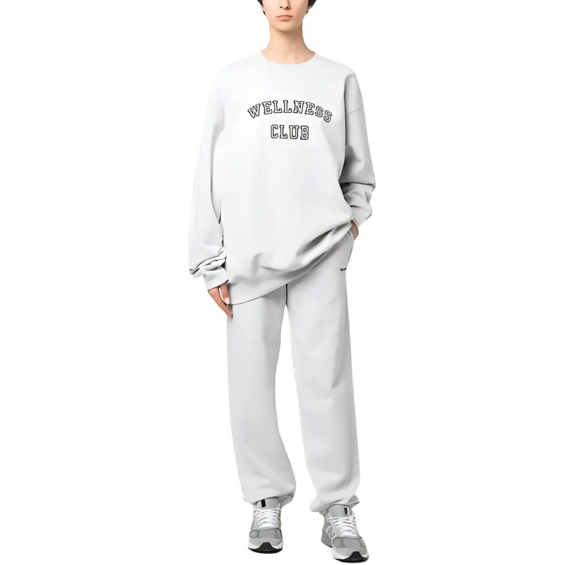SPORTY & RICH Slogan print Cotton Sweatshirt-4