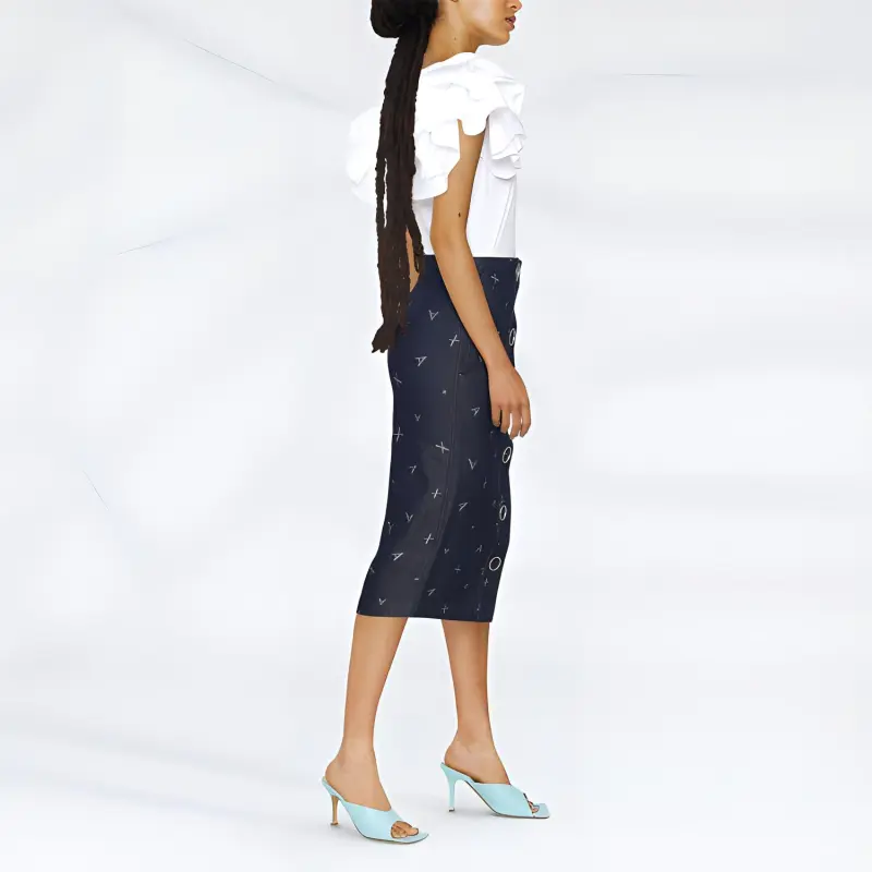 ARMANI EXCHANGE Casual Long Skirts Women's Blue-2