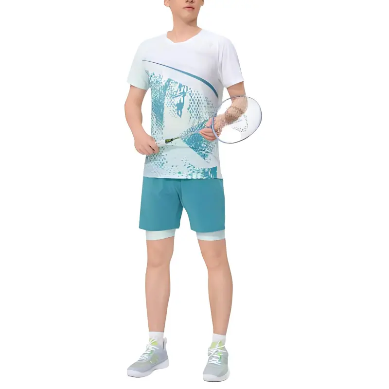 DECATHLON PERFLY Badminton Clothing Men's Light Jade Stone Color-1
